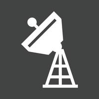 satelliet toren glyph omgekeerd icoon vector