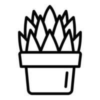 kamer cactus pot icoon, schets stijl vector