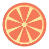 zomer partij gesneden grapefruit icoon, tekenfilm stijl vector