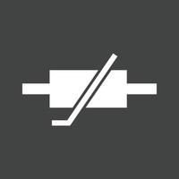 thermistor glyph omgekeerd icoon vector