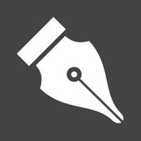 fontein pen glyph omgekeerd icoon vector