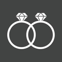 ringen glyph omgekeerd icoon vector
