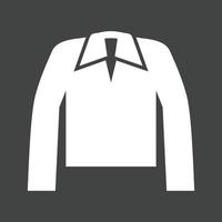 poloshirt glyph omgekeerd pictogram vector