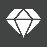 diamant glyph omgekeerd pictogram vector