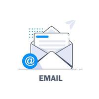 e-mail en berichten, e-mail afzet campagne vector