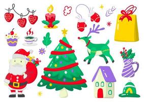 kerst label set vector