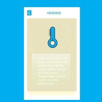 thermometer mobiel verticaal banier ontwerp ontwerp vector