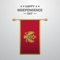 Montenegro onafhankelijkheid dag hangende vlag achtergrond vector