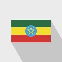 Ethiopië vlag lang schaduw ontwerp vector