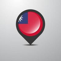 taiwan kaart pin vector