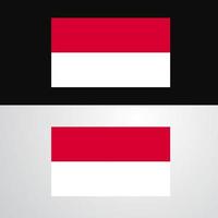 Monaco vlag banier ontwerp vector