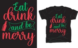 Kerstmis t-shirt ontwerp voor vrolijk Kerstmis dag vector