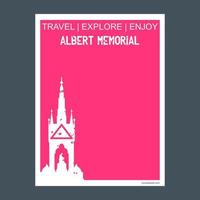 albert gedenkteken Belfast Engeland monument mijlpaal brochure vlak stijl en typografie vector