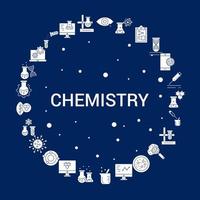 creatief chemie icoon achtergrond vector