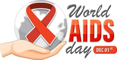 wereld AIDS dag poster ontwerp vector