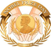 nobel prijs dag banier ontwerp vector