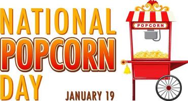 nationaal popcorn dag banier ontwerp vector