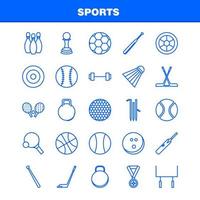 sport- lijn pictogrammen reeks voor infographics mobiel uxui uitrusting en afdrukken ontwerp omvatten gewicht hijs- gewicht sport- spellen basketbal knuppel sport- eps 10 vector