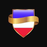 khakassia vlag gouden insigne ontwerp vector