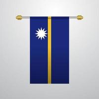 nauru hangende vlag vector