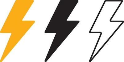 flash pictogrammen verzameling. bout logo. elektrisch symbolen. elektrisch bliksem bout symbolen. flash licht teken vector