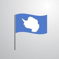 antarctica golvend vlag vector