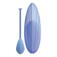 strand sup surfing icoon, tekenfilm stijl vector