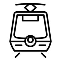 stad tram auto icoon, schets stijl vector