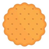ronde biscuit icoon tekenfilm vector. voedsel tussendoortje vector