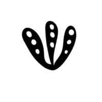zwart blad logo sjabloon ontwerp vector