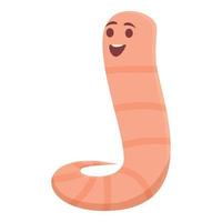 gelukkig worm icoon tekenfilm vector. aarde boerderij vector