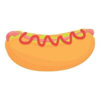 heet hond icoon tekenfilm vector. voedsel hotdog vector