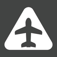 luchthaven teken glyph omgekeerd icoon vector
