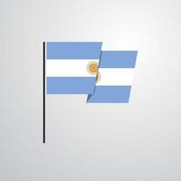 Argentinië golvend vlag ontwerp vector