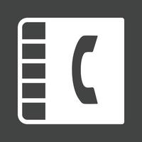telefoonboek glyph omgekeerd icoon vector