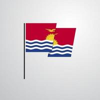 Kiribati golvend vlag ontwerp vector