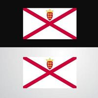 Jersey vlag banier ontwerp vector