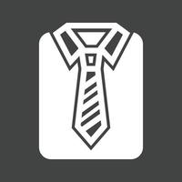 overhemd en stropdas glyph omgekeerd icoon vector