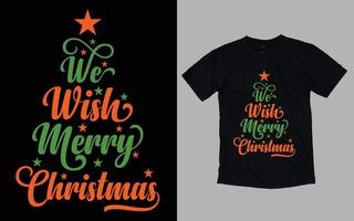 Kerstmis dag typografie en grafisch t-shirt ontwerp vector