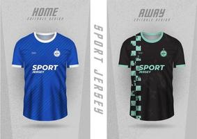 achtergrond mockup voor sport- truien, team truien, club truien, blauw en zwart strepen. vector