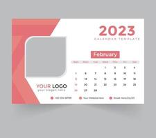 bureau kalender sjabloon voor nieuw jaar 2023 vector