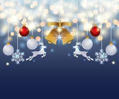 sprankelend licht met Kerstmis decoratie element hanger vector