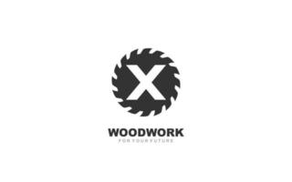 X logo zagerij vector voor houtbewerking bedrijf. eerste brief timmerwerk sjabloon vector illustratie voor uw merk.