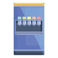 kleur drinken machine icoon, tekenfilm stijl vector