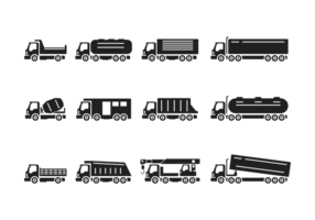 Camion Silhouettes Vector