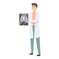 röntgenstraal dokter icoon tekenfilm vector. x-ray skelet vector