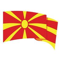 Macedonië verkiezing vlag icoon tekenfilm vector. noorden kaart vector