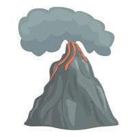 vulkaan exploderend icoon tekenfilm vector. vulkanisch uitbarsting vector