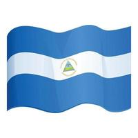 Nicaragua wind vlag icoon tekenfilm vector. onafhankelijkheid dag vector