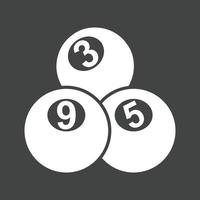 snooker ballen glyph omgekeerd icoon vector